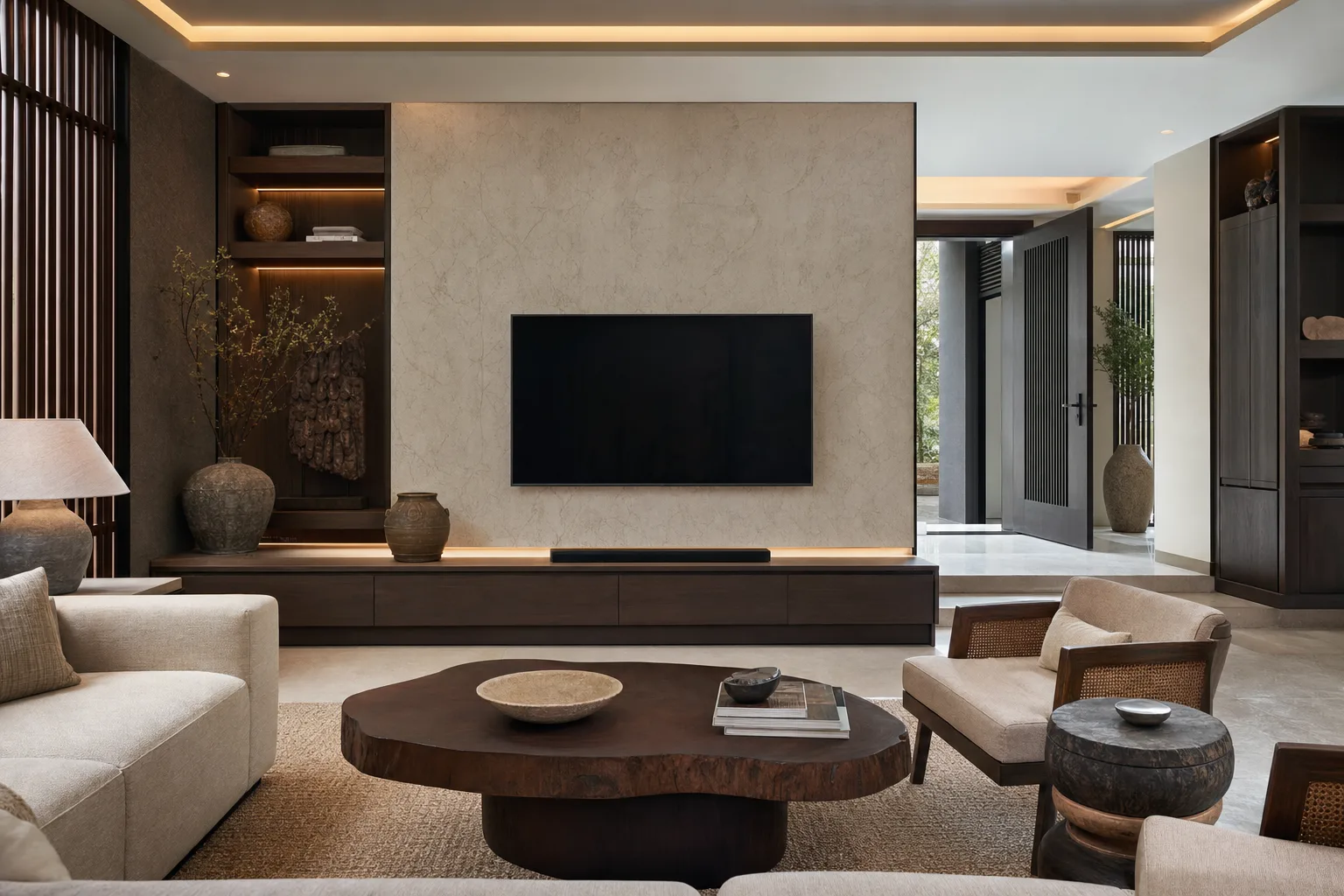 Furniture custom untuk ruang keluarga hasil pengerjaan Omah Kitchen